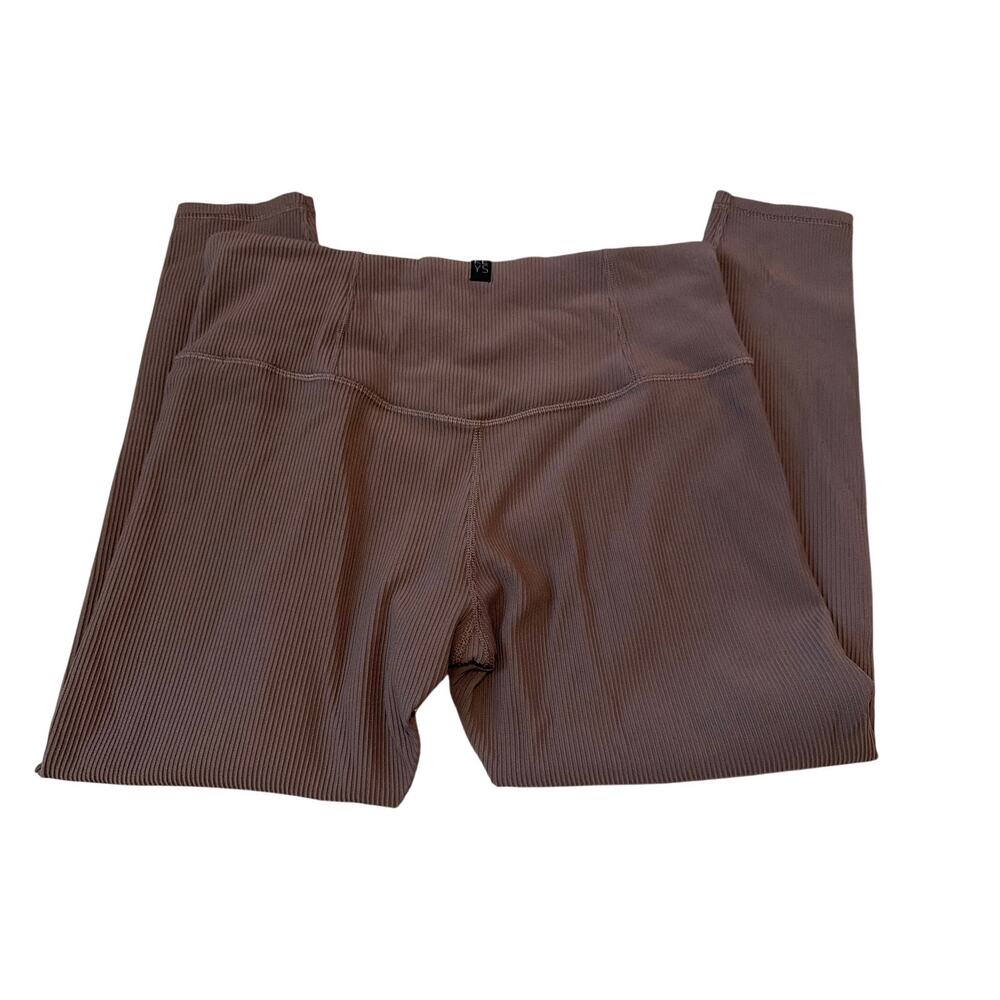 Athleta Women's Keys Elation Tight size XL color Smoked Almond Brown Ribbed - Picture 6 of 8
